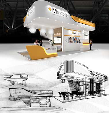 Example of exhibition stand design visuals